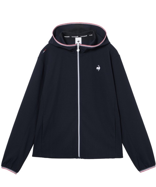 le coq sportif(ルコックスポルティフ)の「ルコックスポルティフ ヘランカUVカットシャツパーカー(パーカー・レディース・ホワイト/ネイビー・M/L/XL)」の4枚目の写真