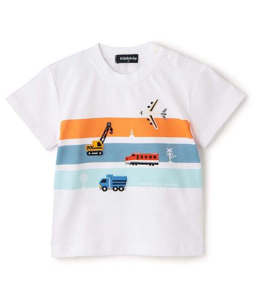 kladskap（クレードスコープ）の「【人気商品再入荷】【直営店で取り扱い無し】乗り物グラフィック半袖Tシャツ（Tシャツ/カットソー・キッズ・オフホワイト/ライトグリーン・120cm/110cm/100cm/90cm）」の2枚目の写真