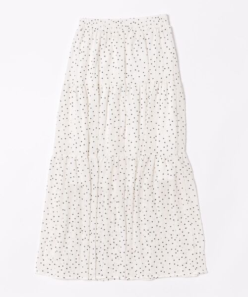 Remind me and forever（リマインドミーアンドフォーエバー）の「ドットティアードプリーツＳＫ（スカート・レディース・ブラック/オフホワイト・FREE）」の2枚目の写真