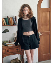 FLATWAVE IN SEOUL（フラットウェーブインソウル）の「Sena Cotton Shorts Washed Black（その他パンツ）」