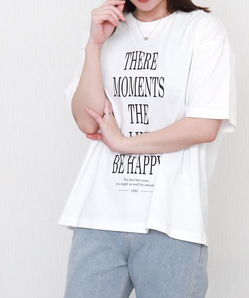 libelle more(リベル モア)の「【接触冷感】USAコットンBIGロゴプリントTシャツ(Tシャツ/カットソー・レディース・ブラック/オフホワイト/サックスブルー/グレイッシュベージュ・M/L)」の5枚目の写真