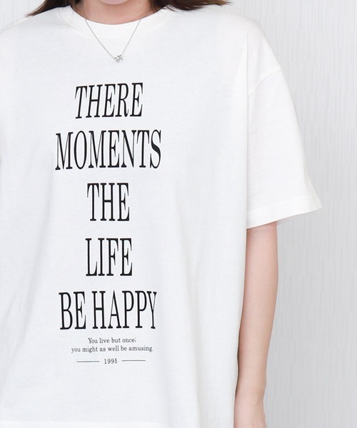libelle more(リベル モア)の「【接触冷感】USAコットンBIGロゴプリントTシャツ(Tシャツ/カットソー・レディース・ブラック/オフホワイト/サックスブルー/グレイッシュベージュ・M/L)」の9枚目の写真