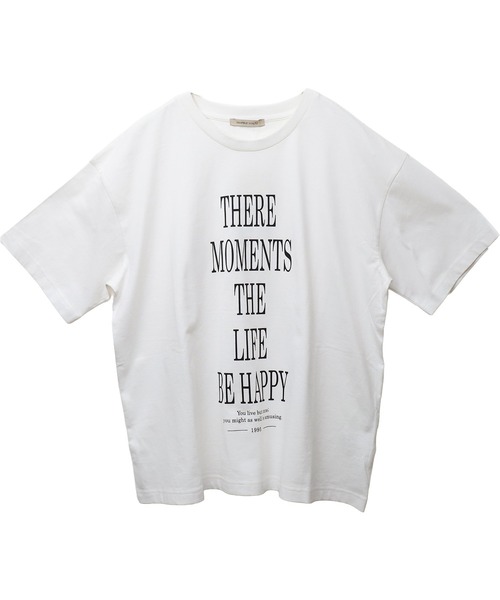 libelle more(リベル モア)の「【接触冷感】USAコットンBIGロゴプリントTシャツ(Tシャツ/カットソー・レディース・ブラック/オフホワイト/サックスブルー/グレイッシュベージュ・M/L)」の10枚目の写真