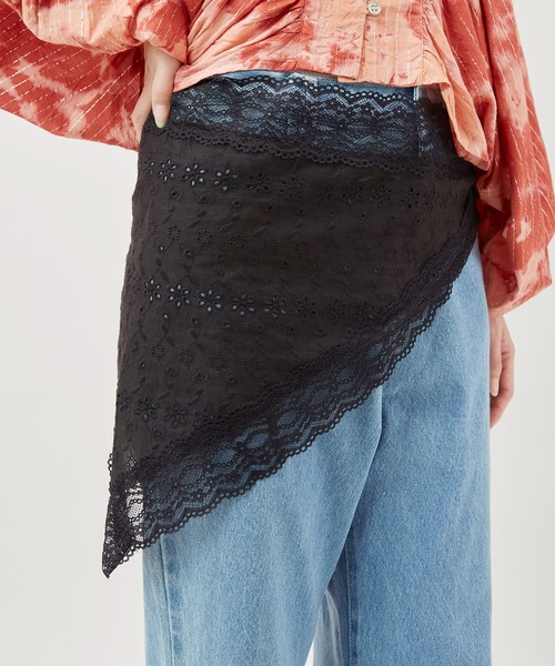チャイハネ(チャイハネ)の「【チャイハネ】レスト三角スカーフ(バンダナ/スカーフ・レディース・ホワイト/ブラック・FREE)」の12枚目の写真