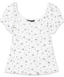 Guess | LADIES' Knit S/Slv Blouse トップス ブラウス(シャツ/ブラウス)