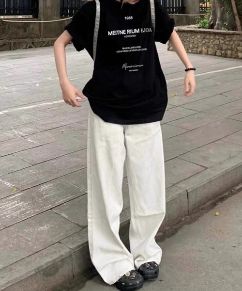 SallyLunn(サリーラン)の「【大人カジュアル】プリントロゴTシャツ(Tシャツ/カットソー・レディース・ホワイト/ブラック/グレー・MEDIUM/LARGE)」の6枚目の写真