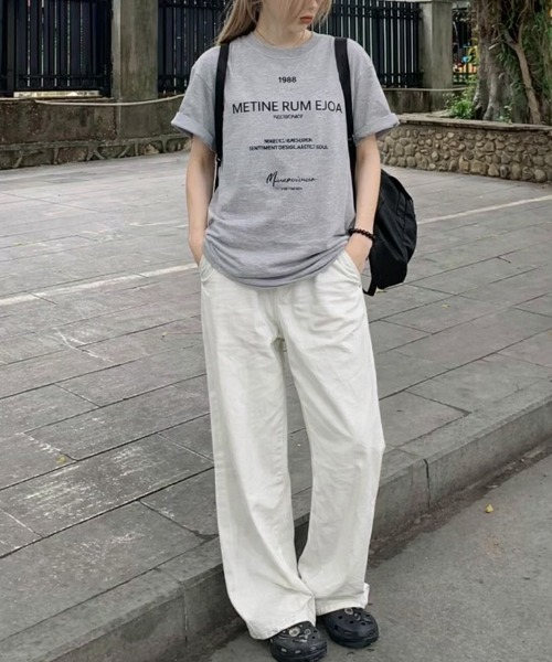 SallyLunn(サリーラン)の「【大人カジュアル】プリントロゴTシャツ(Tシャツ/カットソー・レディース・ホワイト/ブラック/グレー・MEDIUM/LARGE)」の10枚目の写真