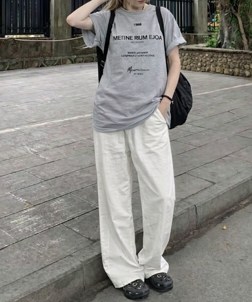 SallyLunn(サリーラン)の「【大人カジュアル】プリントロゴTシャツ(Tシャツ/カットソー・レディース・ホワイト/ブラック/グレー・MEDIUM/LARGE)」の11枚目の写真