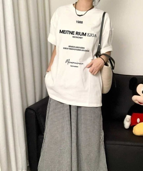 SallyLunn(サリーラン)の「【大人カジュアル】プリントロゴTシャツ(Tシャツ/カットソー・レディース・ホワイト/ブラック/グレー・MEDIUM/LARGE)」の12枚目の写真