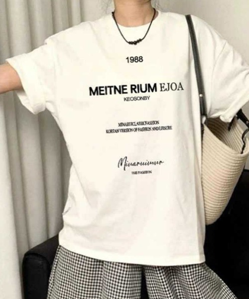 SallyLunn(サリーラン)の「【大人カジュアル】プリントロゴTシャツ(Tシャツ/カットソー・レディース・ホワイト/ブラック/グレー・MEDIUM/LARGE)」の15枚目の写真