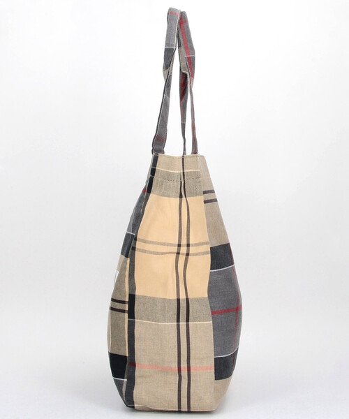 Barbour（バブアー）の「Barbour/バブアー BARBOUR TELFIELD TARTAN TOTE BAG（トートバッグ・メンズ・オリーブ・ONE SIZE）」の9枚目の写真