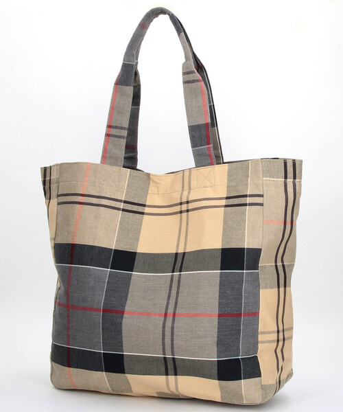 Barbour（バブアー）の「Barbour/バブアー BARBOUR TELFIELD TARTAN TOTE BAG（トートバッグ・メンズ・オリーブ・ONE SIZE）」の8枚目の写真