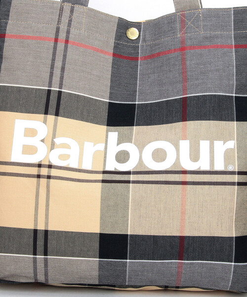 Barbour（バブアー）の「Barbour/バブアー BARBOUR TELFIELD TARTAN TOTE BAG（トートバッグ・メンズ・オリーブ・ONE SIZE）」の5枚目の写真
