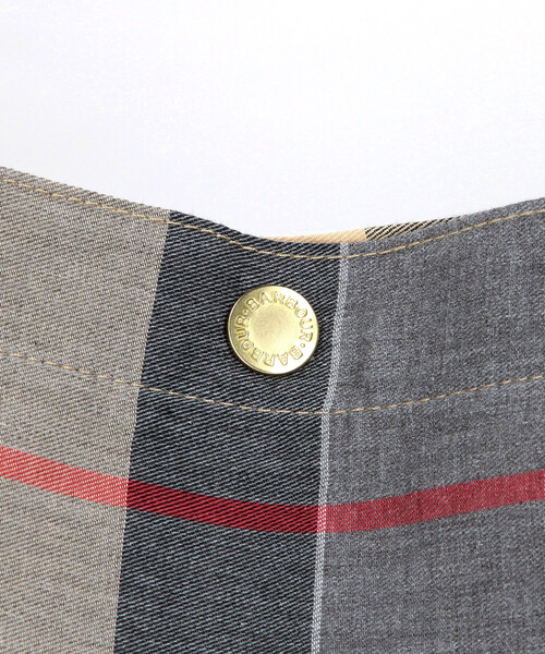 Barbour（バブアー）の「Barbour/バブアー BARBOUR TELFIELD TARTAN TOTE BAG（トートバッグ・メンズ・オリーブ・ONE SIZE）」の4枚目の写真