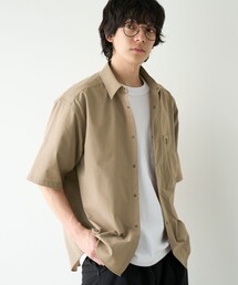 美品 綾小路E 株式会社圓 半袖シャツ ブラウス 総柄 ブラウン サイズM相当 LE CERCLE par rope' ブラウス シャツ 製品染めカシュクールシャツ