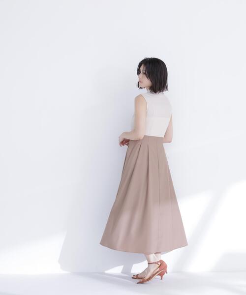 NATURAL BEAUTY BASIC(ナチュラルビューティーベーシック)の「ポロカラードッキングワンピース(ワンピース・レディース・ベージュ系その他/ブラック系その他2・P/S/MEDIUM)」の14枚目の写真