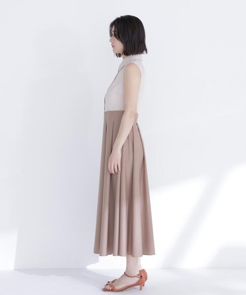 NATURAL BEAUTY BASIC(ナチュラルビューティーベーシック)の「ポロカラードッキングワンピース(ワンピース・レディース・ベージュ系その他/ブラック系その他2・P/S/MEDIUM)」の18枚目の写真