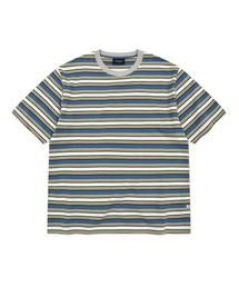 COVERNAT（カバーナット）の「マルチストライプクロップTシャツダスティブルー（Tシャツ/カットソー）」