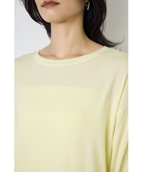 AZUL by moussy(アズールバイマウジー)の「シアーカットトップス シアートップス 春服 秋服 Tシャツ 無地 長袖(Tシャツ/カットソー・レディース・オフホワイト/ブラウン/ライトブラック/ライトイエロー・FREE)」の14枚目の写真