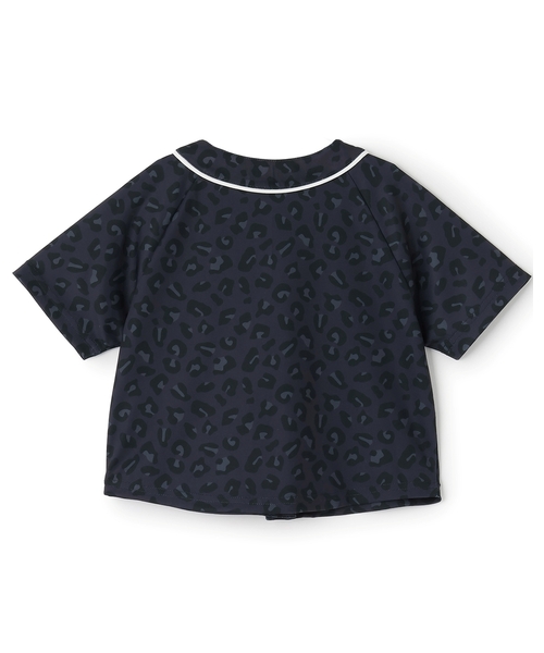 X-girl Stages(エックスガールステージス)の「パッチロゴ刺しゅう ベースボール半袖シャツ(Tシャツ/カットソー・キッズ・ブラック/ラベンダー/ピンク・130cm/140cm/90cm/100cm/110cm/120cm)」の10枚目の写真