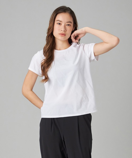 Chacott(チャコット)の「EasyCare+Tシャツ(Tシャツ/カットソー・レディース・ブラック/ライラック/ホワイト/ピンク・M)」の2枚目の写真