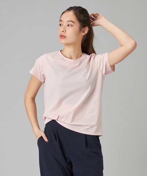 Chacott(チャコット)の「EasyCare+Tシャツ(Tシャツ/カットソー・レディース・ブラック/ライラック/ホワイト/ピンク・M)」の4枚目の写真