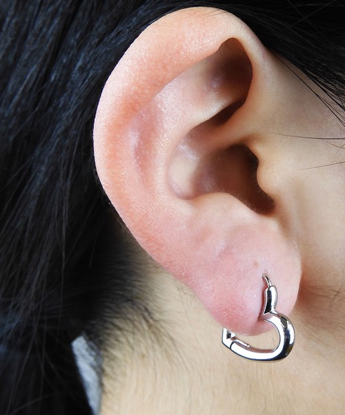 gargle(ガーグル)の「gargle ガーグル:STAINLESS ステンレスシリーズ ハートフープ ピアス(ピアス(両耳用)・レディース・ゴールド/シルバー・FREE)」の6枚目の写真