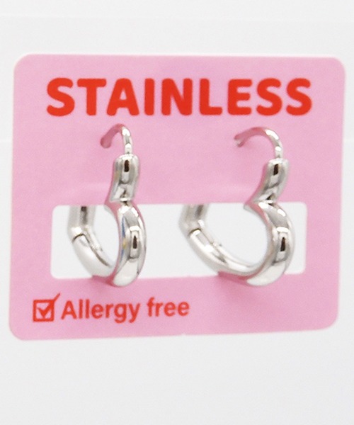 gargle(ガーグル)の「gargle ガーグル:STAINLESS ステンレスシリーズ ハートフープ ピアス(ピアス(両耳用)・レディース・ゴールド/シルバー・FREE)」の9枚目の写真