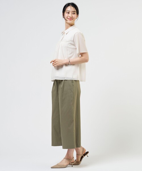 J.PRESS（ジェイプレス）の「シアードライトリコット シャツライク カットソー（Tシャツ/カットソー・レディース・ライトグリーン系/ブラウン系/ライトグレー系/ネイビー系・LARGE/MEDIUM）」の12枚目の写真
