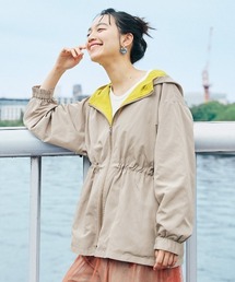 mensha! 外側撥水(はっすい)加工&UVカット 内側ガーゼのドロストパーカー