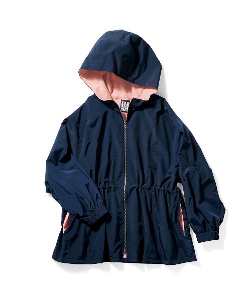 mensha!（メンシャ）の「ｍｅｎｓｈａ！　外側撥水（はっすい）加工＆ＵＶカット　内側ガーゼのドロストパーカー（マウンテンパーカー・レディース・ベージュ系その他/ネイビー系・M/L/LL/3L）」の9枚目の写真