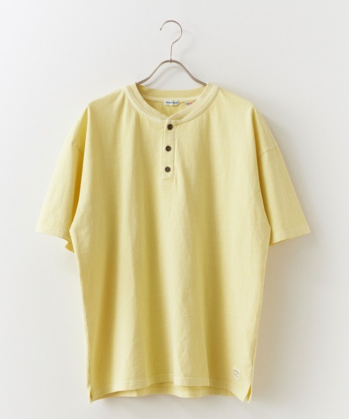 ALOHA BLUE（アロハブルー）の「ALOHA BLUE / アロハブルー ヘンリーネックTシャツ 半袖 秋 秋服 2026年秋冬（Tシャツ/カットソー・メンズ・ピンク/イエロー・XL/L）」の9枚目の写真