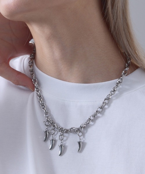 セール】chain claw necklace / チェーンクローネックレス【黒色コラボ