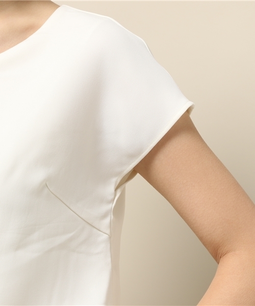 laboratory work（ラボラトリーワーク）の「セットアップ風フレンチスリーブコンビネゾン　【結婚式　ワンピース】（つなぎ/オールインワン・レディース・オフホワイト/ネイビー・MEDIUM）」の8枚目の写真