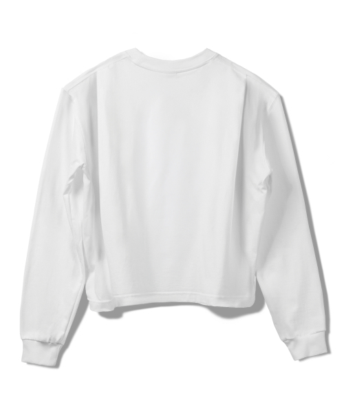 PRINOAR(プリノア)の「スポーツセミクロップ長袖Tシャツ - ホワイト(Tシャツ/カットソー・レディース・ホワイト・SMALL/MEDIUM/LARGE)」の6枚目の写真