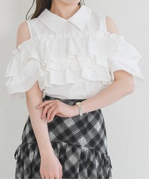 オープンショルダー」に該当するレディースのシャツ/ブラウス