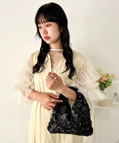 wears（ウェアーズ）の「2wayスパンコールミニハンドバッグ パーティーバッグ（ハンドバッグ・レディース・ホワイト/ブラック・FREE）」の14枚目の写真