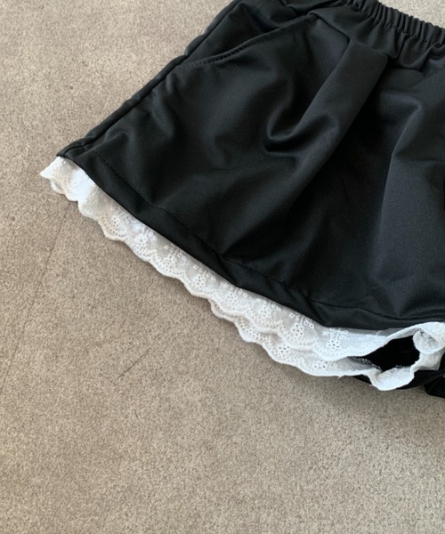 Teem Store（チームストア）の「レースデザインスウェットショートパンツ（スウェットパンツ・レディース・ブラック/グレー・M/S）」の5枚目の写真