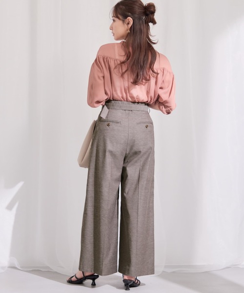 COHINA(コヒナ)の「ポリエステルリネンスラブワイドパンツ 【低身長・小柄女性】(その他パンツ・レディース・ネイビー/ベージュ/ブラウン・XS-Short/M-Short/S-Regular/S-Short/XS-Regular/M-Regular)」の21枚目の写真