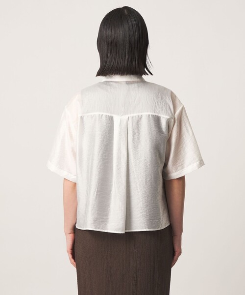 A DAY IN THE LIFE UNITED ARROWS（アデイインザライフユナイテッドアローズ）の「シアー ダブルポケット ショートスリーブシャツ ＜A DAY IN THE LIFE＞（シャツ/ブラウス・レディース・オフホワイト/ダークグレー/オレンジ/ライトブルー・FREE）」の17枚目の写真