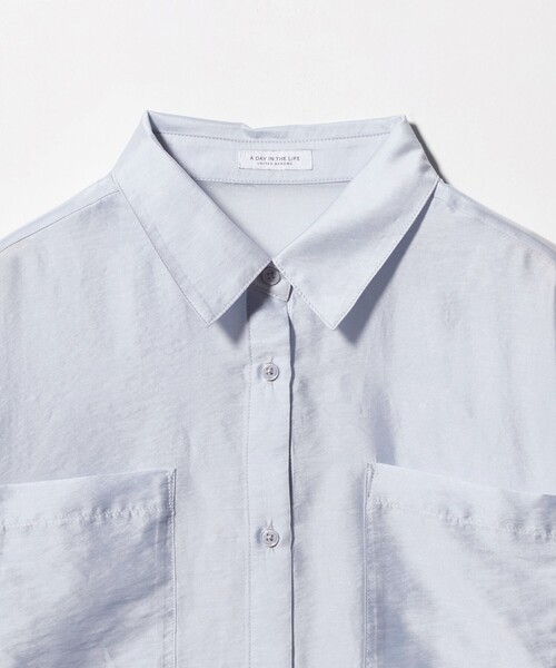 A DAY IN THE LIFE UNITED ARROWS（アデイインザライフユナイテッドアローズ）の「シアー ダブルポケット ショートスリーブシャツ ＜A DAY IN THE LIFE＞（シャツ/ブラウス・レディース・オフホワイト/ダークグレー/オレンジ/ライトブルー・FREE）」の20枚目の写真