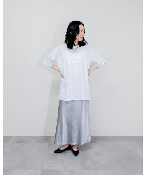 Julep(ジュレップ)の「Satin Skirt(スカート・レディース・ブラック/ベージュ/ライトグレー/ブラウン・MEDIUM)」の17枚目の写真