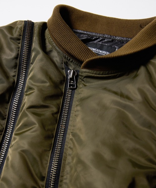 VIRGOwearworks(ヴァルゴウェアワークス)の「ZIPHORM VA-1(MA-1・メンズ・オリーブ/レオパード/ブラック・2/3/4)」の13枚目の写真