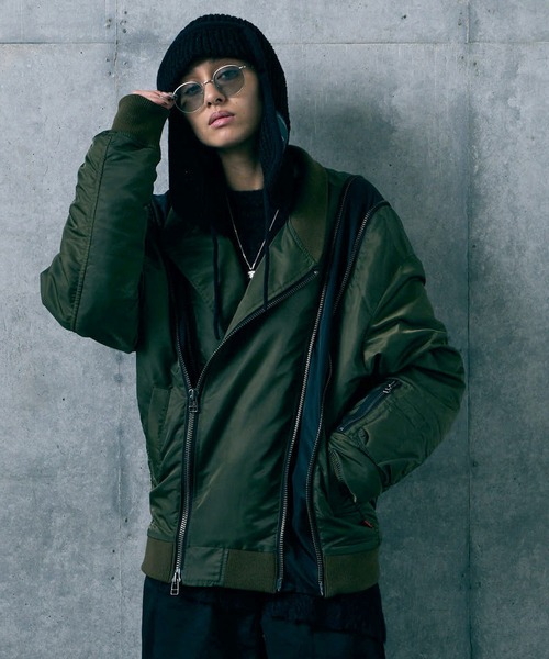 VIRGOwearworks(ヴァルゴウェアワークス)の「ZIPHORM VA-1(MA-1・メンズ・オリーブ/レオパード/ブラック・2/3/4)」の21枚目の写真