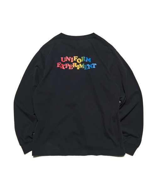 uniform experiment(ユニフォームエクスペリメント)の「GRADATION LOGO L/S TEE(Tシャツ/カットソー・メンズ・ホワイト/ブラック・1/2/3/4/5)」の4枚目の写真