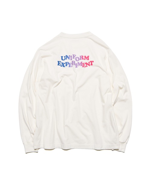 uniform experiment(ユニフォームエクスペリメント)の「GRADATION LOGO L/S TEE(Tシャツ/カットソー・メンズ・ホワイト/ブラック・1/2/3/4/5)」の8枚目の写真