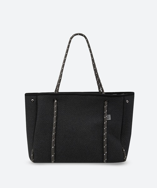 q bag paris（キューバッグパリ）の「zip M ジップ ネオプレーン トートバッグ（トートバッグ・レディース・ブラック/グレー/ダークグレー/サンドベージュ/ブラック系その他/ホワイト×ライトグレー・FREE）」の3枚目の写真