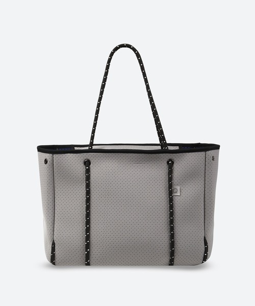 q bag paris（キューバッグパリ）の「zip M ジップ ネオプレーン トートバッグ（トートバッグ・レディース・ブラック/グレー/ダークグレー/サンドベージュ/ブラック系その他/ホワイト×ライトグレー・FREE）」の4枚目の写真