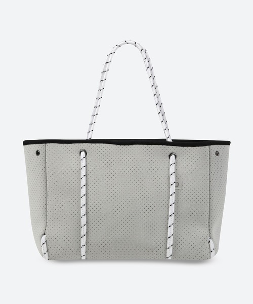 q bag paris（キューバッグパリ）の「zip M ジップ ネオプレーン トートバッグ（トートバッグ・レディース・ブラック/グレー/ダークグレー/サンドベージュ/ブラック系その他/ホワイト×ライトグレー・FREE）」の2枚目の写真