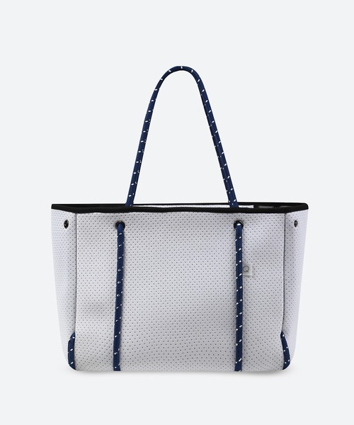 q bag paris（キューバッグパリ）の「zip M ジップ ネオプレーン トートバッグ（トートバッグ・レディース・ブラック/グレー/ダークグレー/サンドベージュ/ブラック系その他/ホワイト×ライトグレー・FREE）」の8枚目の写真